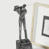 Miniatures Retro Style Bookends Golfer Figurines Industrialstyle Book Stands Golf Man Ornaments Sport Type Room Decorative Articles