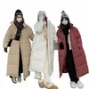 Nouveau Design coréen Down Cott manteau femmes Lg sur la longueur du genou épais lâche bombe décontracté confortable pardessus couleur unie X1026 O9S7 #