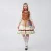 Halen Vuxen Little Red Riding Hood Stage Spela idyllisk herrgård Farm Maid Party Costume Z3SI#