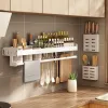 Rekken 40/50 cm Groene Keuken Opslag Plank Wandgemonteerde Kruidenrekken Ruimte Aluminium Multifunctioneel Opbergrek Keuken Plank Organisator