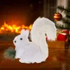 Figurine d'écureuil en bois artificiel, ornement de Simulation d'animal en peluche, décoration de noël 240325