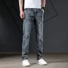 Männer Jeans Hosen Gerade Schnitt Frühling und Sommer Stretch Männer Denim Hosen Streetwear Reißverschluss Taschen Busin Casual Qualität C7An #