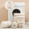 Laundry Bags Bag Fine Mesh Embroidery Print Pouch Household Clothes Cleaning Washing For Machines