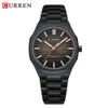 CURREN Karien 8456 Simple Horizontal Quartz Business Steel Band Casual Watch Men's Edition