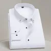 crystal Butt New Fi Shirt For Men's Lg Sleeve Elastic N-ir Busines Youth White Social Shirts Blouse Men Clothing 49lA#