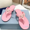 Verão feminino tanga sandálias sapatos conforto couro senhora praia slide apartamentos conforto diário casual flip flops calçados por atacado EU35-43