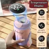 Tasse de voyage à température Smart LED - tasse de café en acier inoxydable, réutilisable, prêt pour le cadeau