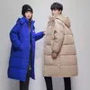 2024 Fi Elegante Koreaanse Paar Capuchon Losse Lg Jas Winter Warm Mannen/Vrouwen Dons Cott Jas Verdikte Winddicht Parker B5sX #