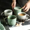 マグカップ日本人コーヒーカップレトロなセラミック朝食ミルクライト豪華な家庭用水マグ350ml飲み物