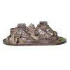 Skulpturer Metal China Great Wall Model Staty Sandbord Klassisk arkitektur Skulptur Landmärke Turist Souvenirer Hem Desk dekoration