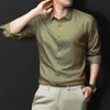 High End LG Sleeved White Shirt for Men's Busin and Leisure, Plus Size Shirt for Work Interview, 2024 New Spring M5Tk#