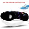 Dance Shoes Latin For Women Children Low Middle Heel Colorful Lips Oxford Cloth Ballroom Salsa Dancing Jazz Sneakers Girls