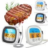 Medidores termômetro de carne digital touchscreen rápido preciso cozinhar termômetro à prova dwaterproof água com temporizador para forno grill churrasco