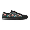 Scarpe casual BKQU 2024 Animal Black Pink Flamingo Canvas Donna Low-top stile tropicale Student Lace Up Sneakers