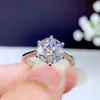 Anello Moissanite 2CT 3CT VVS Lab Diamond con certificato Gioielli di moda per le donne Regalo di nozze Vero argento sterling 925 X2202142528