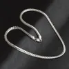 Pendanthalsband sommar 925 Sterling Silver Fashion Men's Fine Jewelry 5mm 20 fot 50 cm Crystal från Swarovskis Necklace248p