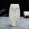 Vazolar 1 PC Seramik Portre Buzlu Vazo Ev Dekorasyon Çiçek Düzenleme Cihazı Ev Teslim Hediye El Sanatları Süslemeleri