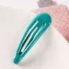 Hair Accessories 10 Pcs Snap Clip For Girl Waterdrop Barrettes Black Hairpin Women Silver Droplet Candy Color