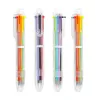 Ballpoint Pens Wholesale 6pcs Markery Koreańskie kreatywne papiery papiernicze Colourf Childrens School Supplies 6 kolorów w jednym kropli długopisowej dostawa otty8