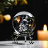 装飾的なプレート3D彫刻DIY Pography Props Gemstone Sphere Holder Art Craft Display Metal Base Home Decor Crystal Ball Stand Office