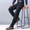 2023 nouveaux hommes Stretch coupe régulière jean Busin décontracté Style classique Fi Denim pantalon mâle noir bleu pantalon Q4x5 #