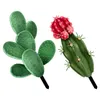 Decorazioni da giardino 2 pezzi Cactus Card Inserto a terra Ornamento Ornamento per prato Decorare Paletti Segni Acrilico inserito