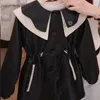 子供のための革のジャケット韓国韓国の短い子供の女の子PUレザージャケットコート240319