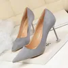 Dress Shoes Women 9.5cm High Heels Pumps Lady Stiletto Wedding Bridal Purple Nightclub Green Office Party Quality