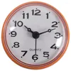 Horloges murales 2 pcs 7cm étanche cuisine salle de bain douche horloge ventouse ventouse orange noir