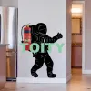 Klistermärken brandsläckare väggdekal Skuba Spaceman astronaut rocketeer jetpack vinyl klistermärke hem rumsdekor väggmålning