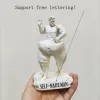 Sculpturen verliezen gewicht zelfmotivatie gesneden sculptuur bodybuilding figuren spier vrouwen mannen hars standbeeld fitnesskamer decor cadeau