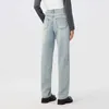 Dżinsowe dżinsy dżinsy kobiety 2023 Autumn nowe szerokie nogi spodnie miękkie luźne spodnie 24328