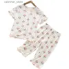 T-shirts Baby Girls Clothes Childrens Pajamas Summer Thin Two-piece Girl Baby Short-sleeved Clothing Home Clothing Set24328