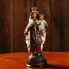 조각품 성모 마리아 종교 장식품 수지 공예 홈 조각상 장식 Virgen del Carmen