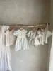 T-shirty 2023 Summer New Baby Girl szerokie rękawy Bodysuit Modne dziewczyny luźne sukienka księżniczki Toddler TOSIUT24328