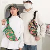 New China-chic Chest Bag Northeast Big Flower Foreign Style Cross Body Bag for Men and Women the Same Korean Style Versatile Waist Bag