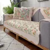 Housses de chaise quatre saisons, coussin de canapé imprimé pastoral universel, petite serviette florale de Style coréen, vente de housse en coton