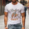 카우보이 생일 셔츠 내 첫 로데오 매칭 커플 t radea daddy mommy tshirt 남편 아내 애인 셔츠 240328