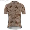 Giacche da ciclismo Giacca da ciclismo da uomo a maniche corte da esterno Maglietta MTB Ciclismo poliestere bicicletta da corsa design mimetico militare top24328