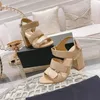 Sandalen Muilezels Dames Zomer Designer Slippers Hoge hakken Sandaal Open teen Enkelbodem Luxe kledingschoenen