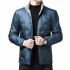 Chaqueta de invierno casual Hombres gruesos Fi Parkas Abrigo Masculino 2021 Cortavientos Clásico A prueba de viento Manga LG Nuevo Busin Hombre P2QM #