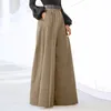 Kvinnor Palazzo Pants Summer Style Cott Linen Comfy Baggy byxor med fickor FI Elegant Party High midja Löst byxor N9ft#