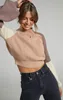 ZAFUL Damessweater met kleurblokken, gebreide trui, tops, casual cropped trui met lantaarnmouwen