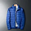 Ultraleichte weiße Ente Daunenjacke Männer wasserdicht lässig tragbare Outdoor leichte gepolsterte männliche Mäntel Jacke Herbst Winter o0Bq #