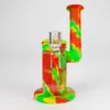 Kit de tuyaux en verre de bang en silicone coloré narguilé pipe à eau barboteur filtre en verre plates-formes pétrolières bol portable étui de rangement amovible porte-cigarette pipes à main pour fumer