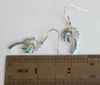 Boucles d'oreilles pendantes Noble palmier bleu opale boucle d'oreille bijoux pour dame