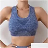 Yoga Outfit Y Sport-BHs Nahtlose Frauen Fitness Weste Top Wireless Unterwäsche Stoßfester BH Quick Dry Brassiere Gym Brasier Drop Deliv Otlgq