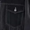 2213 Autunno Inverno Fi Dual Pocket Patchwork Casual Cappotti di jeans larghi Adolescenti Manica Lg Capispalla versatile Giacca di jeans delicata 025J #