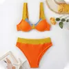 2024 Neue sexy Spleißstahlarmbänder Get Bikini High Taille Beach Split Bikini Bikini sammeln