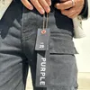 2024 Najnowsze style fioletowe dżinsy męskie Women Wysokiej jakości dżinsy mody w trudnej sytuacji Rowerzyści dżinsowe dla mężczyzn czarne spodnie fioletowe dżinsy marki